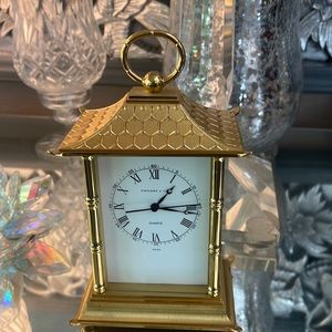 Tiffany and Company quartz table clock gold